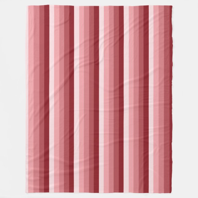 Couverture Polaire Bandes d'ombre rouges (Devant)