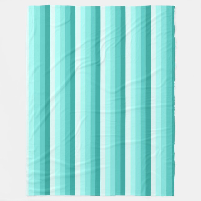 Couverture Polaire Bandes d'ombre turquoise (Devant)