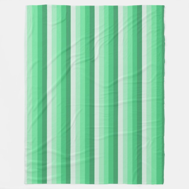 Couverture Polaire Bandes d'ombre vertes (Devant)