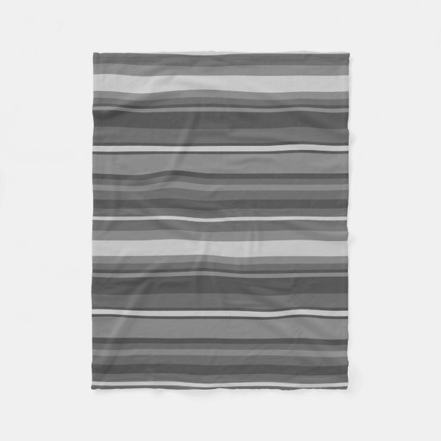Couverture Polaire Bandes grises (Devant)