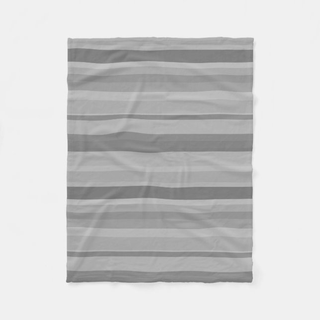 Couverture Polaire Bandes horizontales grises (Devant)