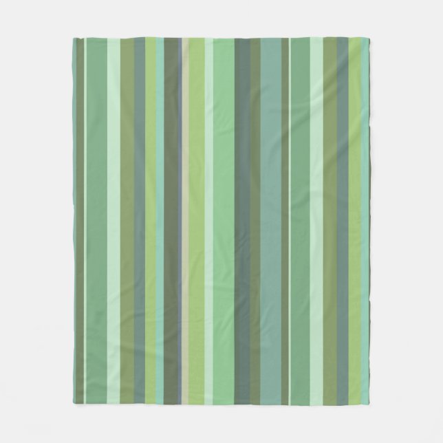 Couverture Polaire Bandes horizontales vert olive (Devant)