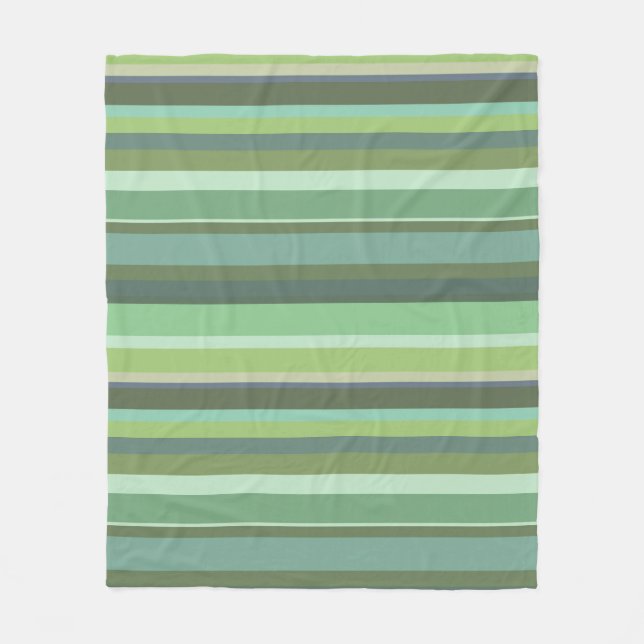 Couverture Polaire Bandes horizontales vert olive (Devant)