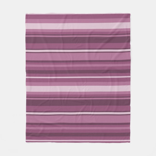 Couverture Polaire Bandes mauves (Devant)