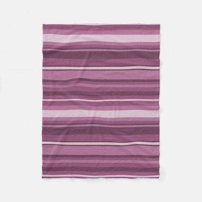 Couverture Polaire Bandes mauves (Devant)