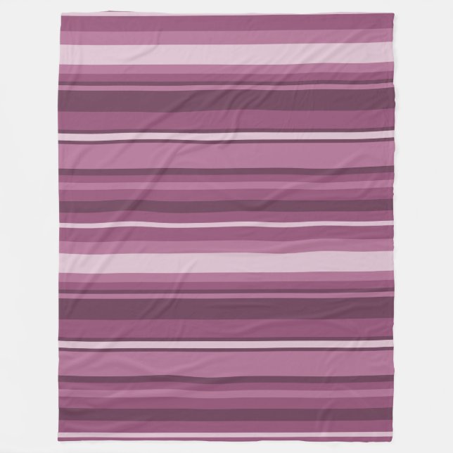 Couverture Polaire Bandes mauves (Devant)