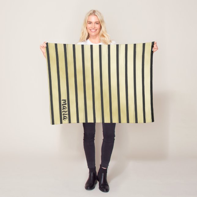 Couverture Polaire Bandes noires (En situation)