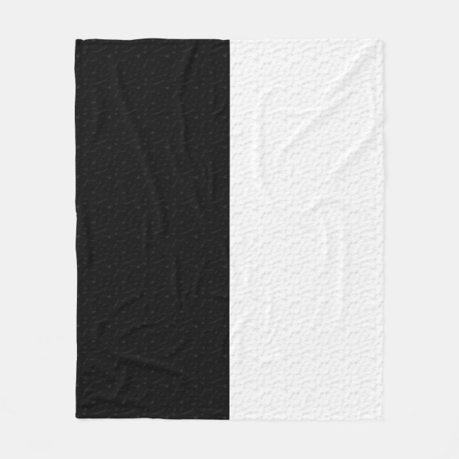 Couverture Polaire Bandes noires et blanches (Devant)