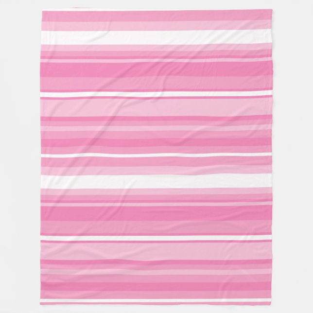 Couverture Polaire Bandes roses (Devant)