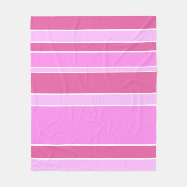 Couverture Polaire Bandes roses (Devant)
