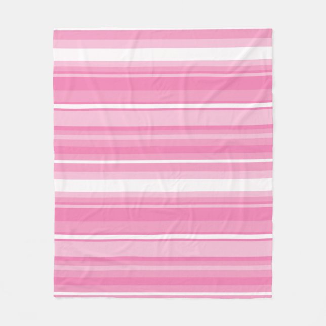 Couverture Polaire Bandes roses (Devant)