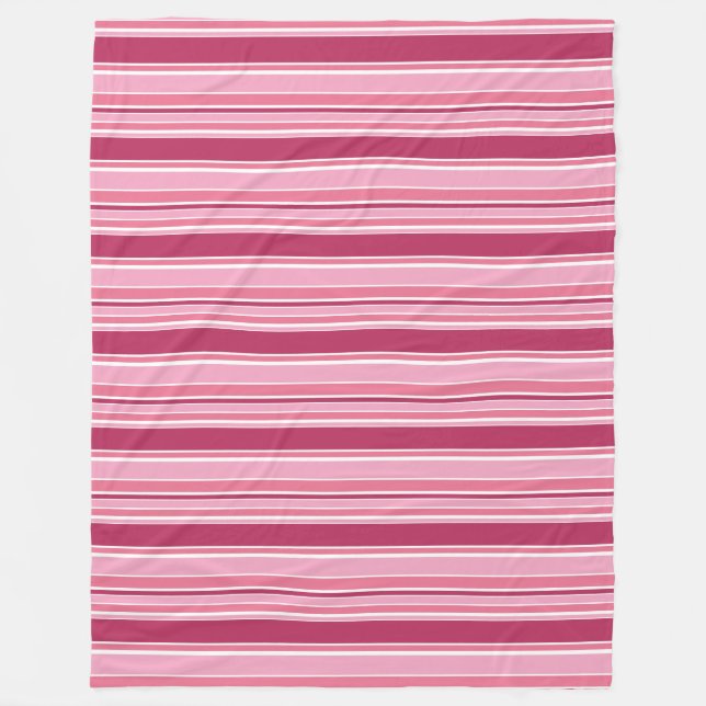 Couverture Polaire Bandes roses (Devant)