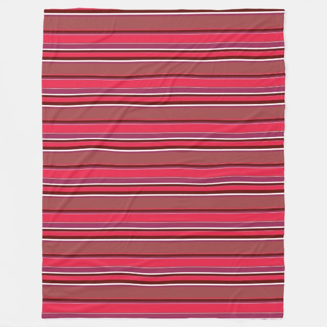 Couverture Polaire Bandes rouges (Devant)