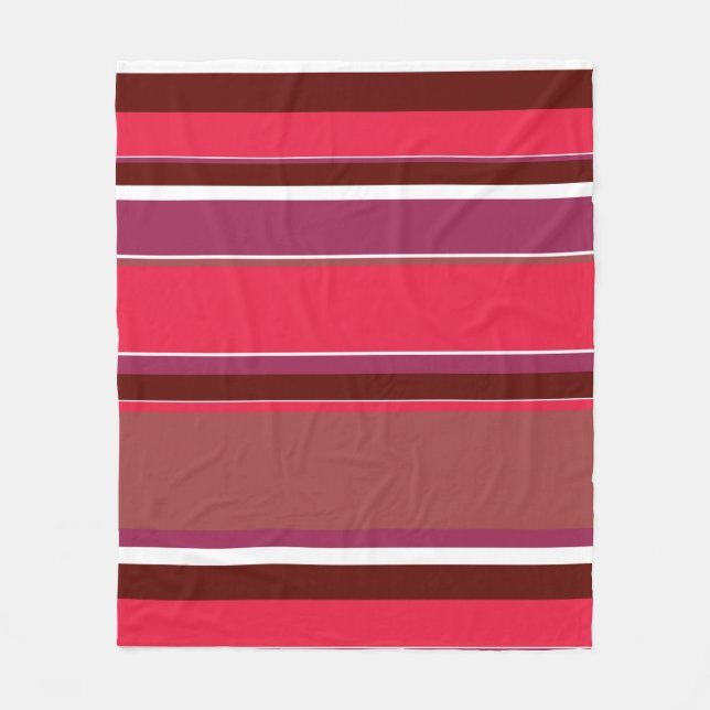 Couverture Polaire Bandes rouges (Devant)