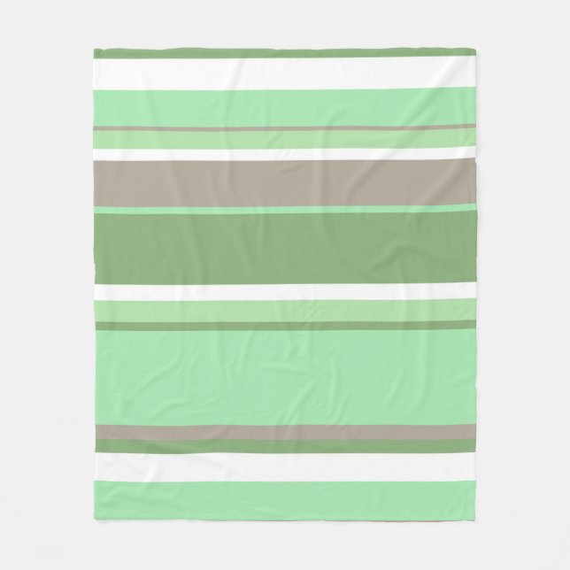 Couverture Polaire Bandes vert pâle (Devant)