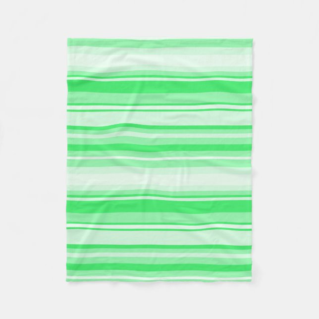 Couverture Polaire Bandes vert printemps (Devant)