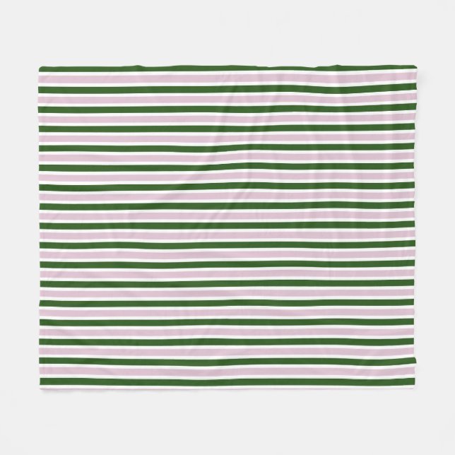 Couverture Polaire Bandes vertes et roses (Devant (Horizontal))