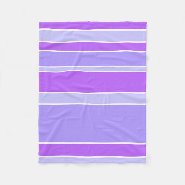 Couverture Polaire Bandes violettes (Devant)
