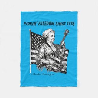 Couverture Polaire Banjo de Martha Washington drôle 250e anniversaire
