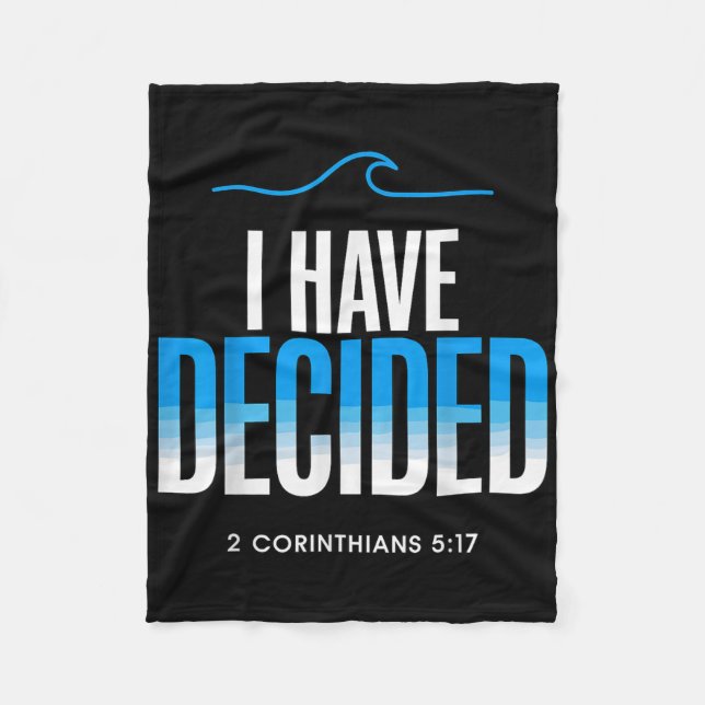 Couverture Polaire Baptême J'Ai Décidé Baptisé (Devant)