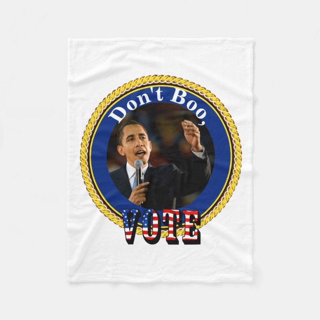 Couverture Polaire Barack Obama Dont Boo Vote  (Devant)