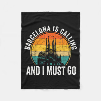 Couverture Polaire Barcelone Appelle Et Je Dois Y Aller Touriste Espa
