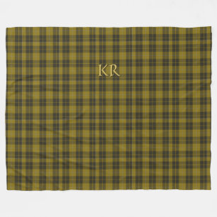 Couverture Polaire Barclay Tartan avec vos initiales, Scottish Plaid