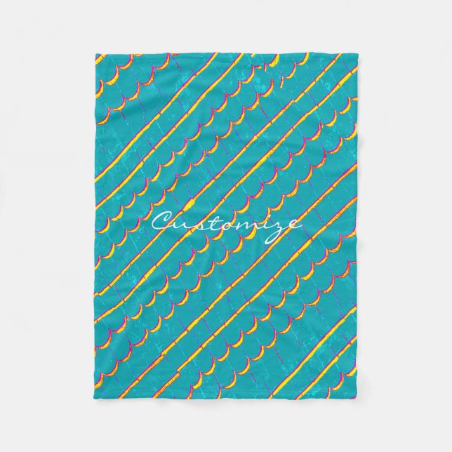 Couverture Polaire bardeaux bleu-vert Thunder_Cove (Devant)