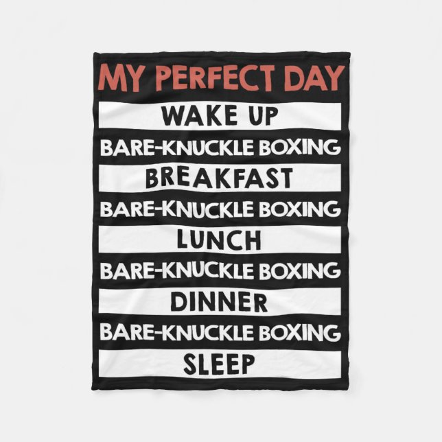 Couverture Polaire Bare-knuckle Boxing My Parfect Day (Devant)