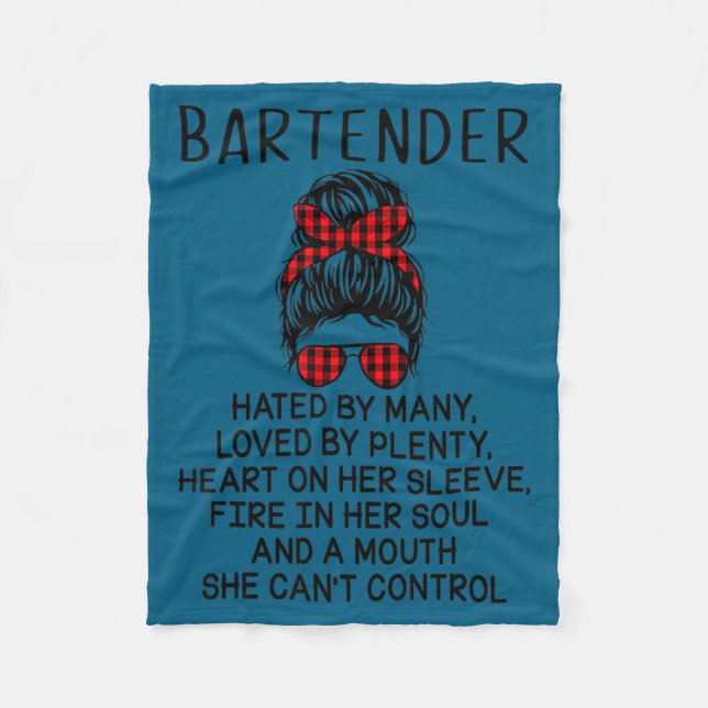 Couverture Polaire Barman détesté par beaucoup aimé par beaucoup (Devant)