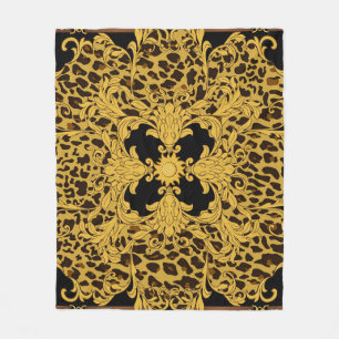 Couverture Polaire Baroque léopard, Poster de animal orné