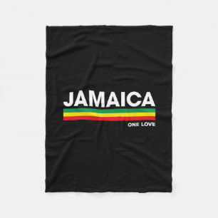 Couverture Polaire Barres de couleur reggae rétro jamaïcaines Vacance