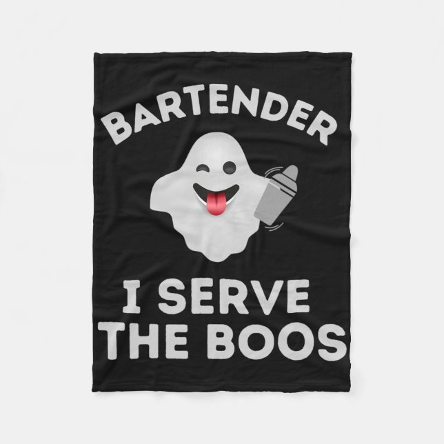 Couverture Polaire Bartender Halloween Chemise Bartender Ghost I Sert (Devant)