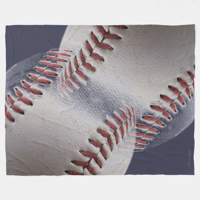 Couverture Polaire Base-ball abstraits (arrière - plan bleu) (Devant (Horizontal))