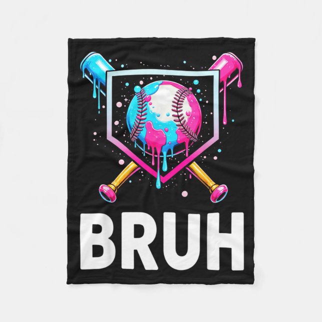 Couverture Polaire Baseball Drip Funny Bruh Ice Cream Dripng Matching (Devant)