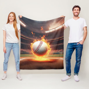 Couverture Polaire Baseball Flamand Au Stade
