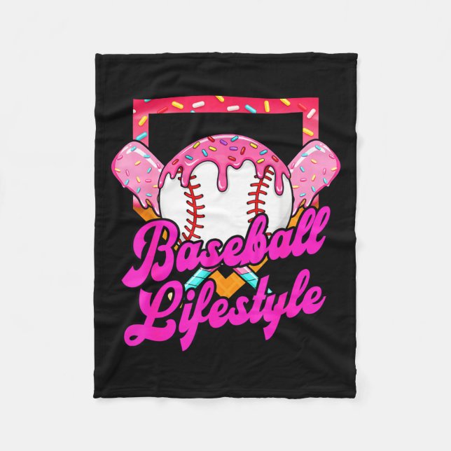 Couverture Polaire Baseball Life Lifestyle Home Plate Ice Cream Drip  (Devant)
