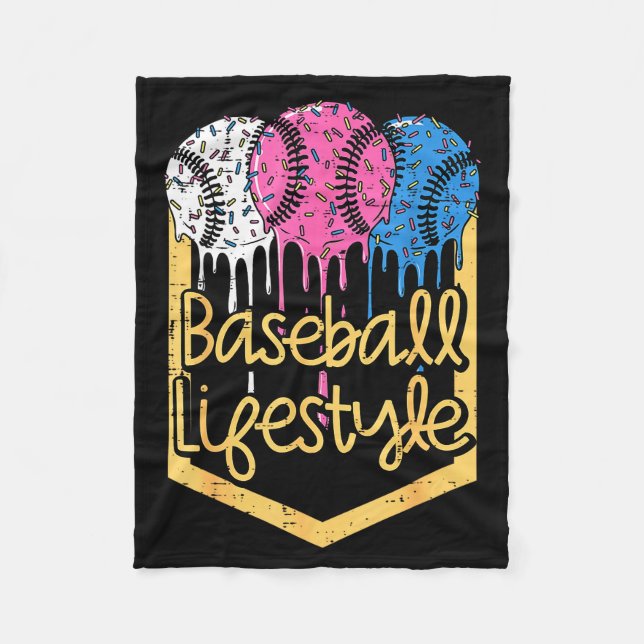 Couverture Polaire Baseball Lifestyle Ball Sprinkles Drip Boys Kids M (Devant)