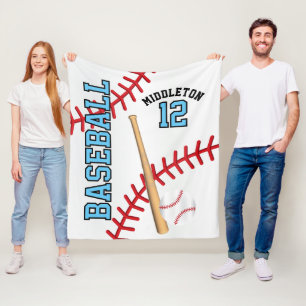 Couverture Polaire Baseball ⚾ Sport dans Baby Blue