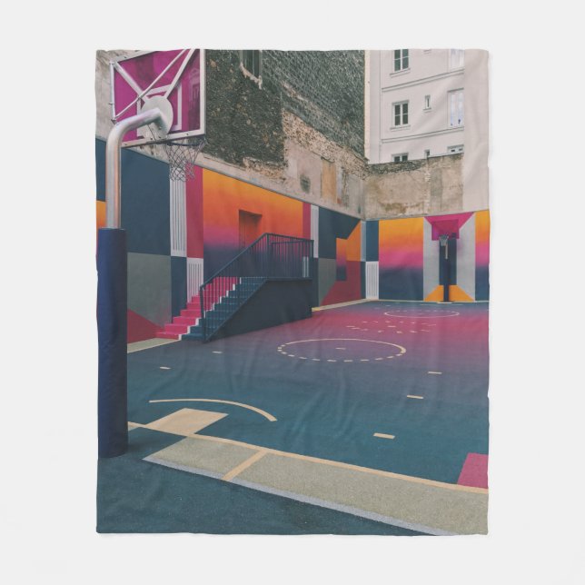 Couverture Polaire Basket-ball (Devant)