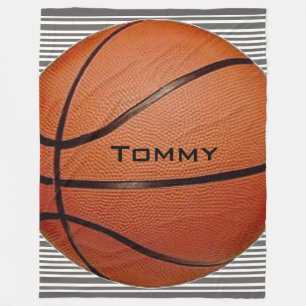 Couverture Polaire Basket-ball Design Blanche polaire