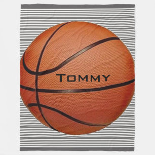 Couverture Polaire Basket-ball Design Blanche polaire