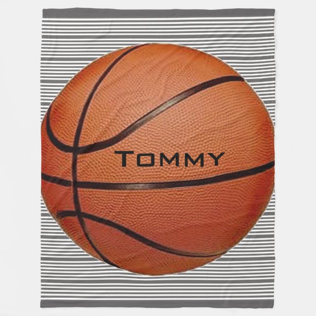 Couverture Polaire Basket-ball Design Blanche polaire (Devant)