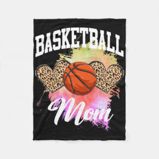 Couverture Polaire Basket-ball Leopard Heart Tie Dye Basketball Maman