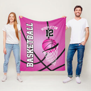 Couverture Polaire Basket 🏀 Sport Design - Rose