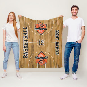Couverture Polaire Basketball Court - Orange