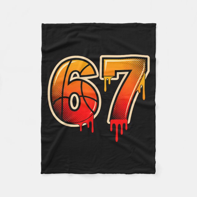 Couverture Polaire Basketball Ice Cream Drip Funny 67 Six Seven Gen A (Devant)