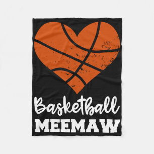Couverture Polaire Basketball Meemaw Fun Basketball Heart Grandma Mee
