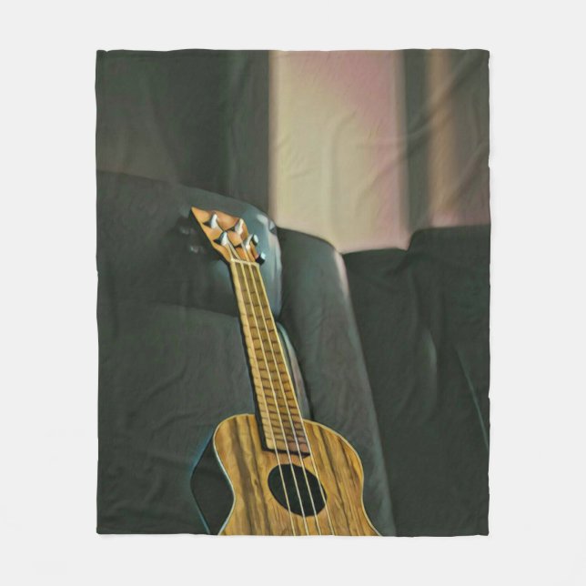 Couverture Polaire basse acoustique guitare électrique cadeau (Devant)