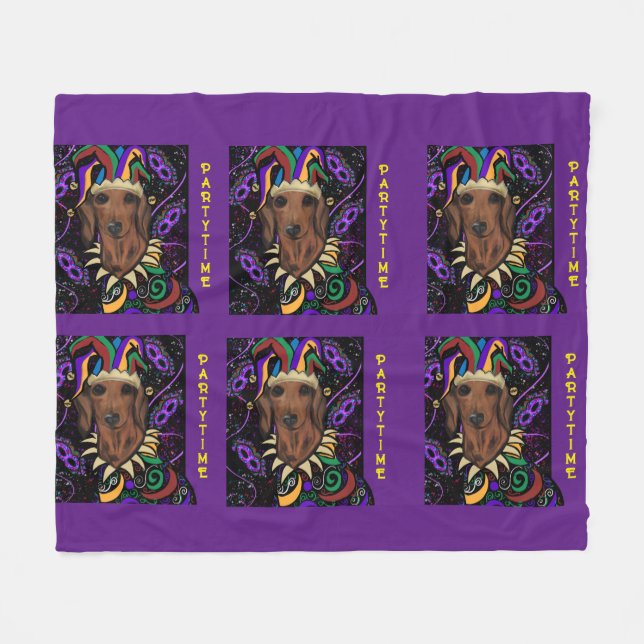 Couverture Polaire Basset allemand        (Devant (Horizontal))